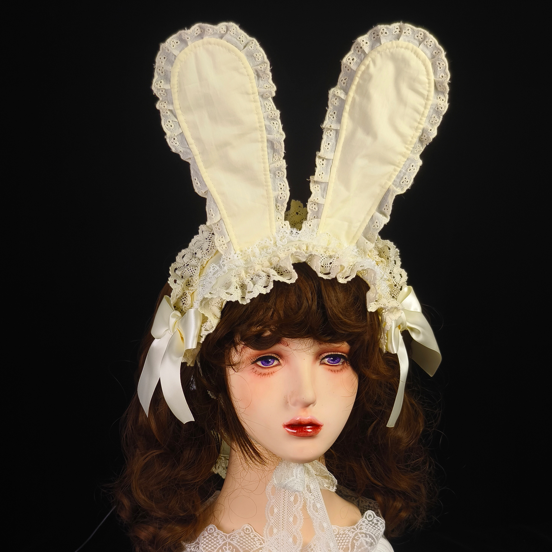 生成色兔耳发带doll感lolita