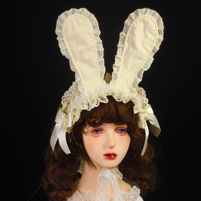 生成色兔耳发带doll感lolita