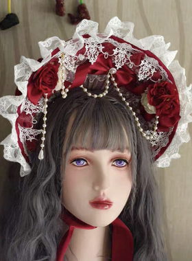 【多色现货】手作bnt华丽茶会优雅重工Lolita小物蕾丝bb汉洋折衷