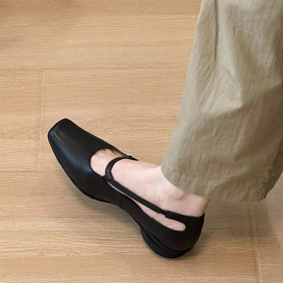 芭蕾舞鞋平底小众镂空玛丽珍单鞋