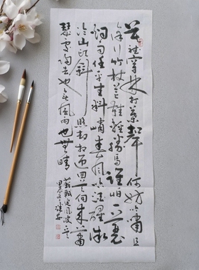 定风波字画书法手写真迹毛笔字挂画办公室客厅装饰画书房茶室壁画