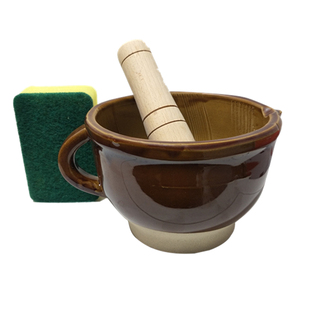 包邮湘菜擂钵擂辣椒皮蛋送擂棒擂茶研磨桃江擂茶擂钵捣米糊土擂钵