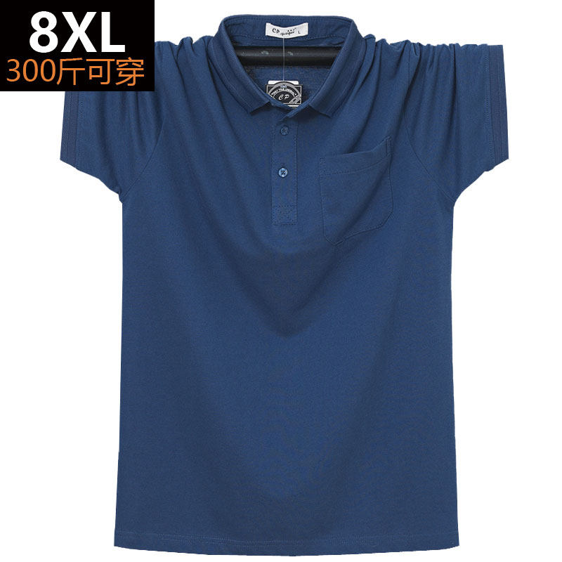 7XL夏季短袖翻领polo衫加肥加大号口袋短袖t恤商务大码肥佬胖子棉,男装,Polo衫,淘宝优惠券,粉丝福利购,淘宝优惠卷