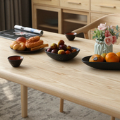 白蜡木原木餐桌清木堂日式 休闲桌简约定制全实木长方形饭桌餐台子