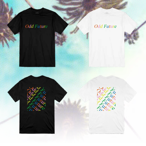 现货玩艺流行街头彩虹短袖t恤