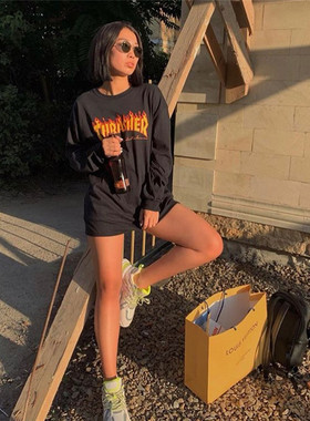 THRASHER 美线经典火焰标长袖上衣 FLAME LONG SLEEVE