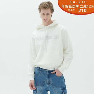 EGO FETCH 纯色LOGO帽衫连帽卫衣 EMBROIDERED HOODIE