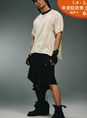 HAMCUS 24AW 弧形下摆短袖 XM00324-1 简约潮牌