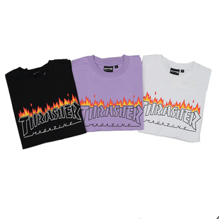 THRASHER 日版三色三角火焰印花短袖 TRIANGLE FLAME TEE