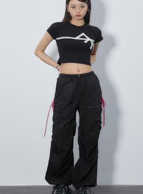REVEAL 撞色抽绳伞兵裤 DRAWSTRING PARATROOPER PANTS 女款长裤