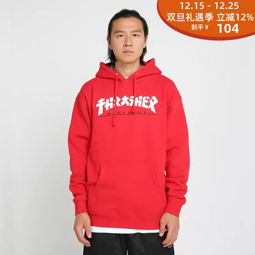 THRASHER哥斯拉帽衫卫衣