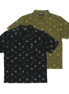 THRASHER 线条滑板小人短袖衬衫 GONZ ALLOVER S/S SHIRT