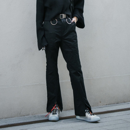 ROARINGWILD 黑色复古喇叭裤 RETRO FLARE PANTS