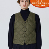 BUTTON TAION DOWN SINGLE SNAP 24AW CITY单口袋菱形羽绒马甲