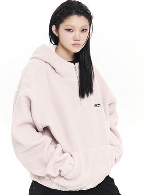 EGO FETCH 摇粒绒帽衫 FLEECE HOODIE 24SS 半拉链连帽卫衣