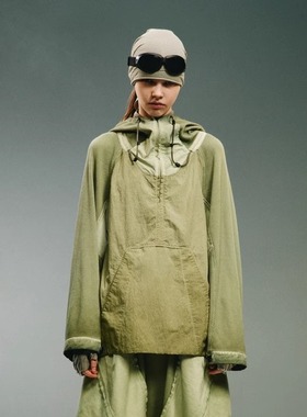 HAMCUS 24SS 大口袋半拉链抽绳帽衫 ZM00524-1 MG