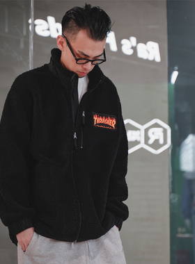 THRASHER 摇粒绒夹克 FLEECE JACKET 经典款 火焰滑板