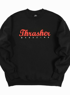THRASHER 街头印花圆领卫衣 SWEATER 滑板男士套头衫