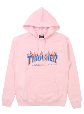 THRASHER 日版印花帽衫 BLUE FLAME HOODED 火焰滑板