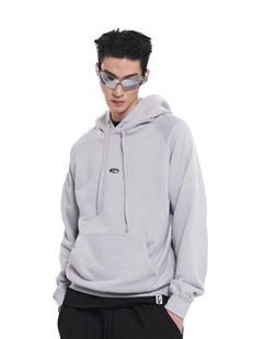 EGO FETCH 24SS 灰黑基础合身连帽卫衣 百搭休闲上衣