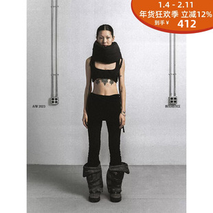 ATTEMPT 阔腿针织长裤 SKIRT KNITED LEGGING 23AW 新中式裤子