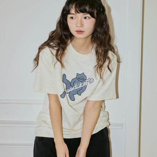 MoodLikeMe竹节纹短袖T恤