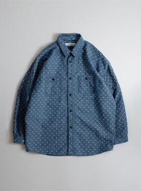FDMTL 24AW 菱形褶皱水洗3YR长袖衬衫FA24/SH34U / KITE SHIRT