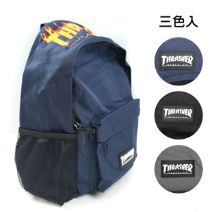 THRASHER 日版顶面火焰标大兜双肩包 FLAME PRINT BACKPACK