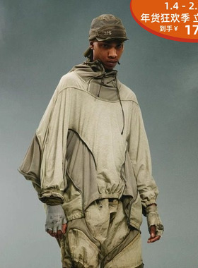 HAMCUS 24SS 可变形斜拉链帽衫 SM02624-2 末日废土风系列