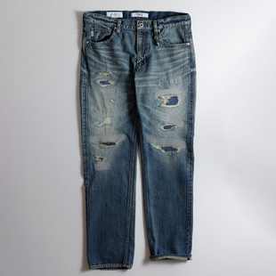 FDMTL CS124经典破洞磨毛牛仔裤 CLASSIC STRAIGHT DENIM CS124