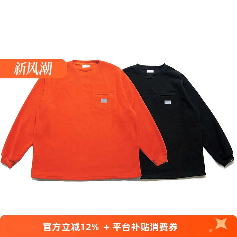 RADIUM 日系潮牌INS秋冬加绒加厚宽松摇粒绒运动卫衣男外套上衣