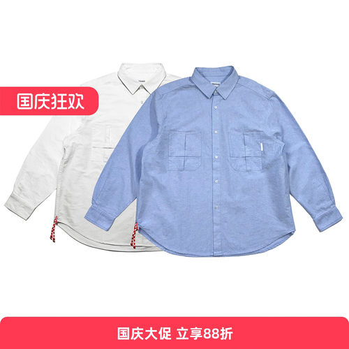 RADIUM长袖休闲红绳衬衫