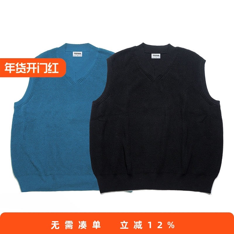 RADIUM 日系春秋冬潮牌宽松复古针织纯色毛衣男女情侣V领马甲背心,男装,针织衫/毛衣,淘宝优惠券,粉丝福利购,淘宝优惠卷