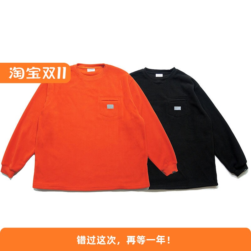 RADIUM 日系潮牌INS秋冬加绒加厚宽松摇粒绒运动卫衣男外套上衣