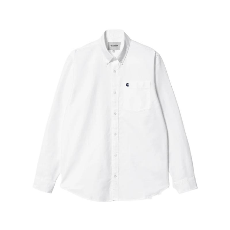 CARHARTT WIP长袖衬衫男纽扣领胸前口袋c标志刺绣