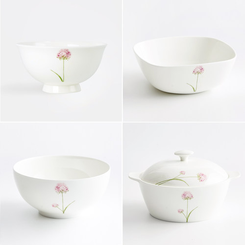 唯润骨瓷碗盘简约家用可微波