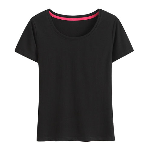 修身半袖圆领休闲打底衫