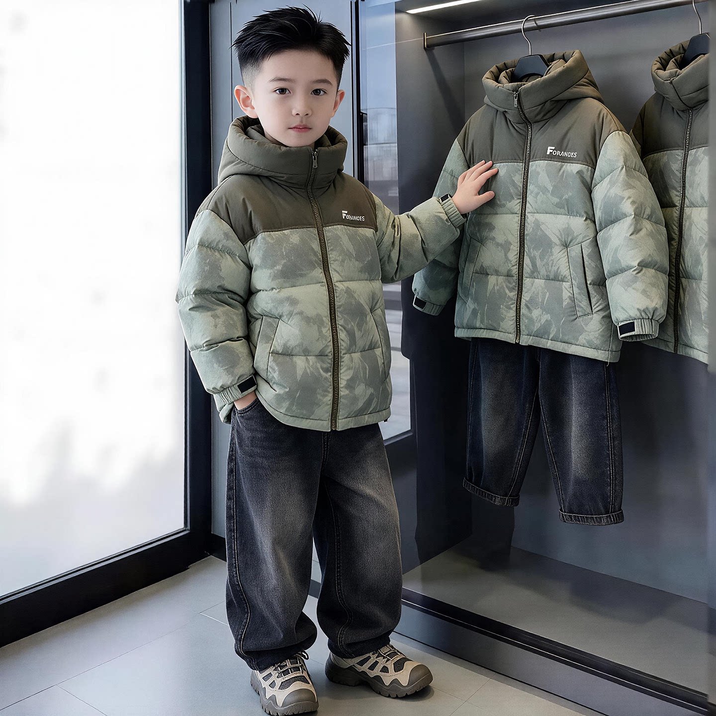 儿童羽绒服男女童中长款2026新款中大童韩版加厚户外冬季童装外套