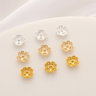 临兰包金镀金镀银保色花托珠托