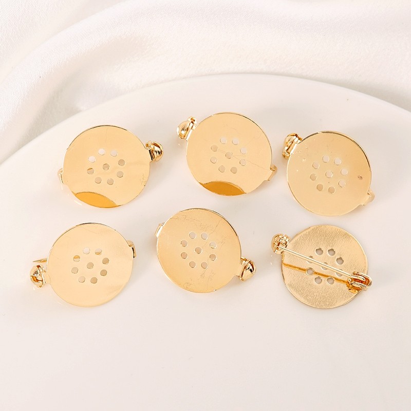 14K包金镀金圆形旋转胸针别针空托diy手工珍珠饰品配饰材料徽章托,饰品/流行首饰/时尚饰品新,其他DIY饰品配件,淘宝优惠券,粉丝福利购,淘宝优惠卷