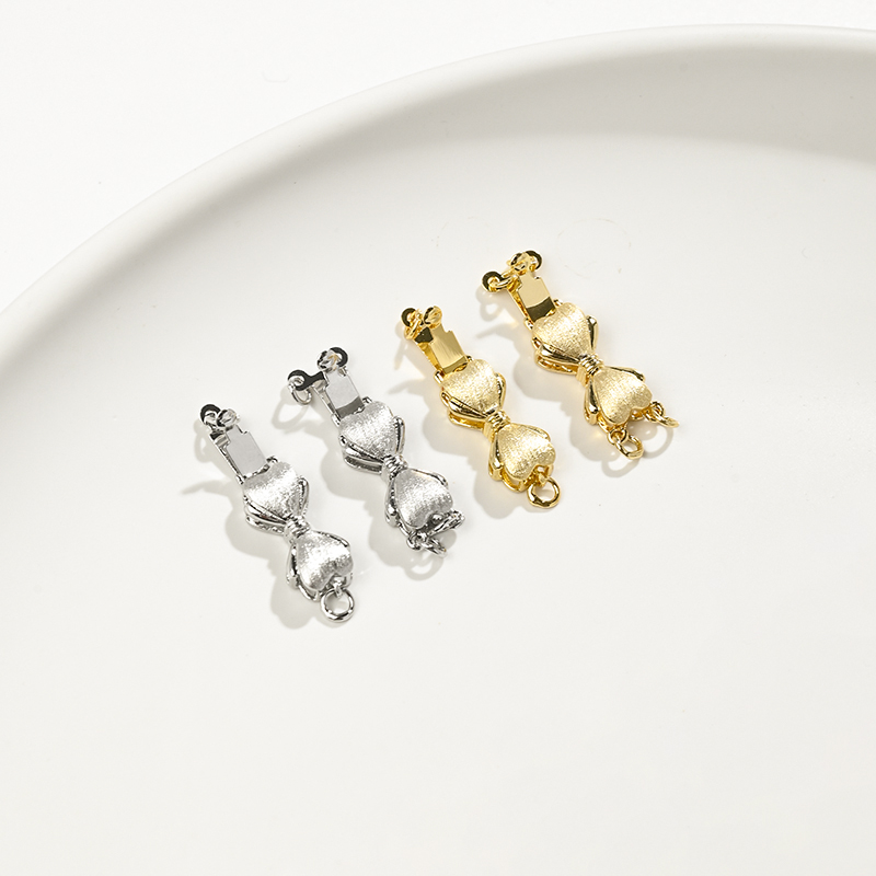 18k包金镀金保色拉丝爱心桃心diy