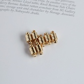 14K包金镀金保色磁铁扣扁圆柱形5mm自制diy手链项链收尾链接扣头