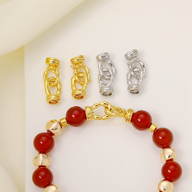 高品质铜镀18K电镀白金保色扣头