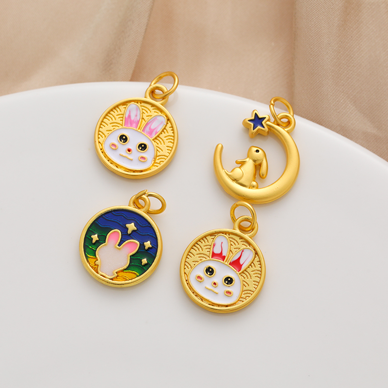 临兰古法包金镀金保色滴油吊坠