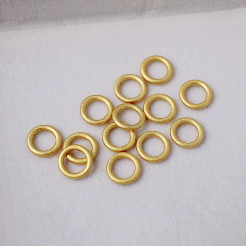 包金镀金保色古法金跑环闭口圈
