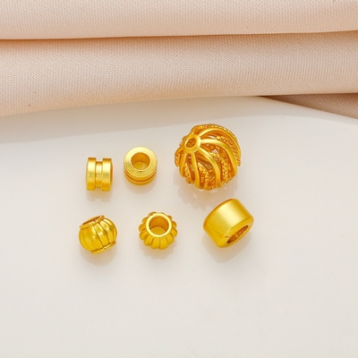 沙金包金保色镂空复古灯笼珠串珠