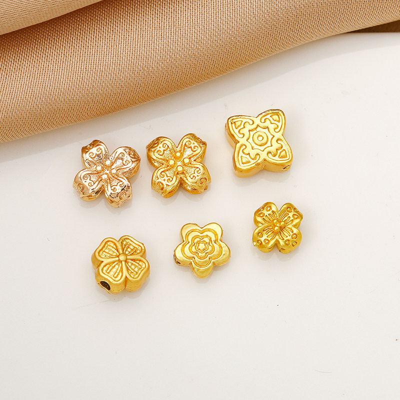 古法包金四瓣花隔珠手工diy饰品编绳串珠材料配件手链配珠配饰,饰品/流行首饰/时尚饰品新,其他DIY饰品配件,淘宝优惠券,粉丝福利购,淘宝优惠卷