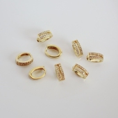 18K包金镀金保色锆石扣头diy项链翡翠玉石吊坠挂坠链接转换扣子