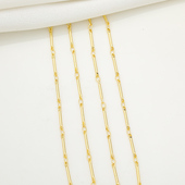 14K包金镀金保色棒棒链条12 1.2mm链接棍链子diy手工饰品配件材料