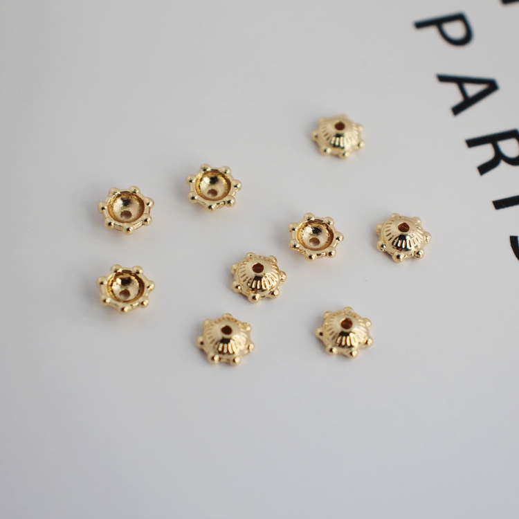 diy14k包金保色6mm自制手工串珠